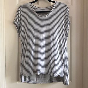 Petite Black and white striped Loft T-shirt